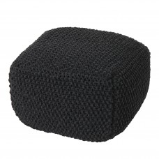 Ebern Designs Gioia Mabe Knitted Square Pouf EBRD3372